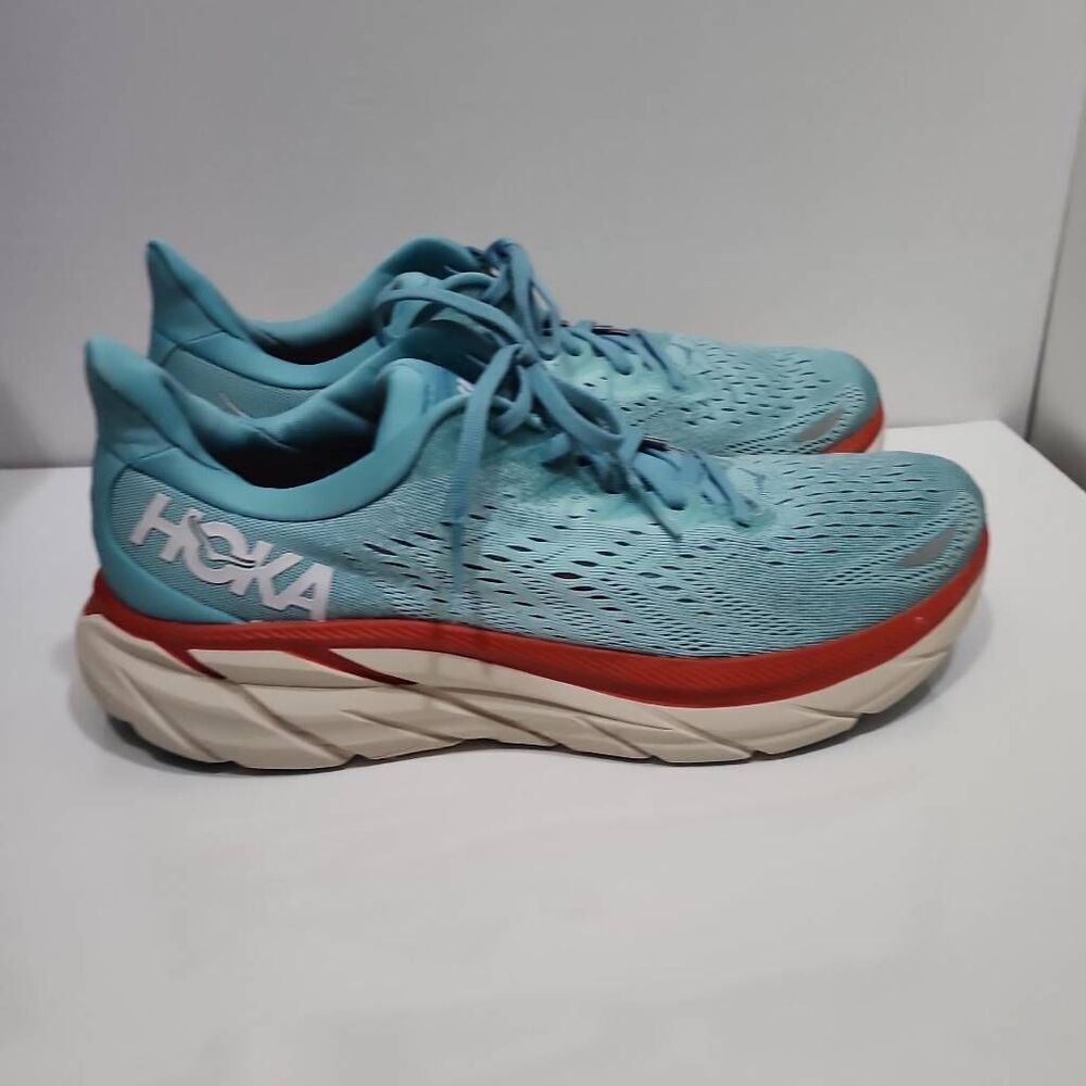 Hoka One Clifton 8 Women's Sneakers Aquarelle/Eggshell Blue 10.5B